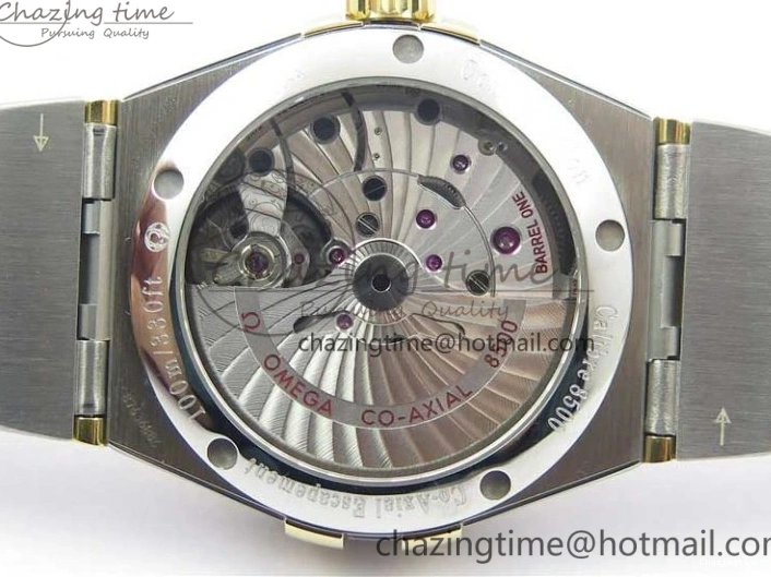 0303 Constellation 38mm SS YG VSF 1:1 Best Edition White Textured Dial on SS YG Bracelet A8500 Super Clone Upgraded 7922